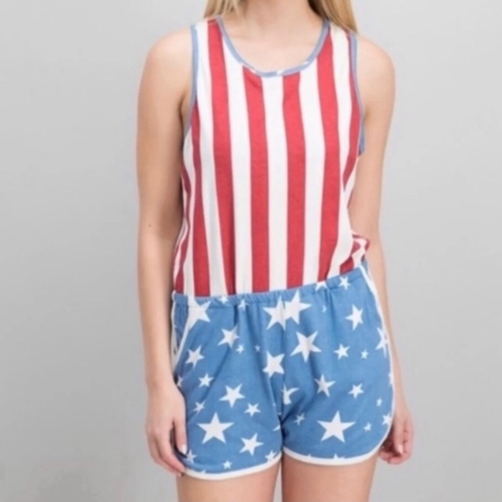 American Flag Romper by junk food 4th of July